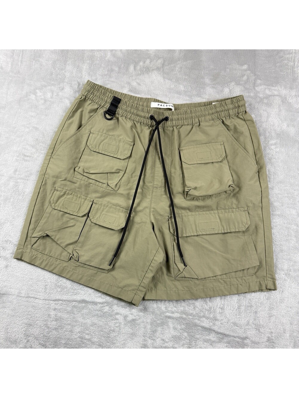 PacSun Men Cargo Shorts Utility Multi Pocket Drawstring Casual Size M Streetwear